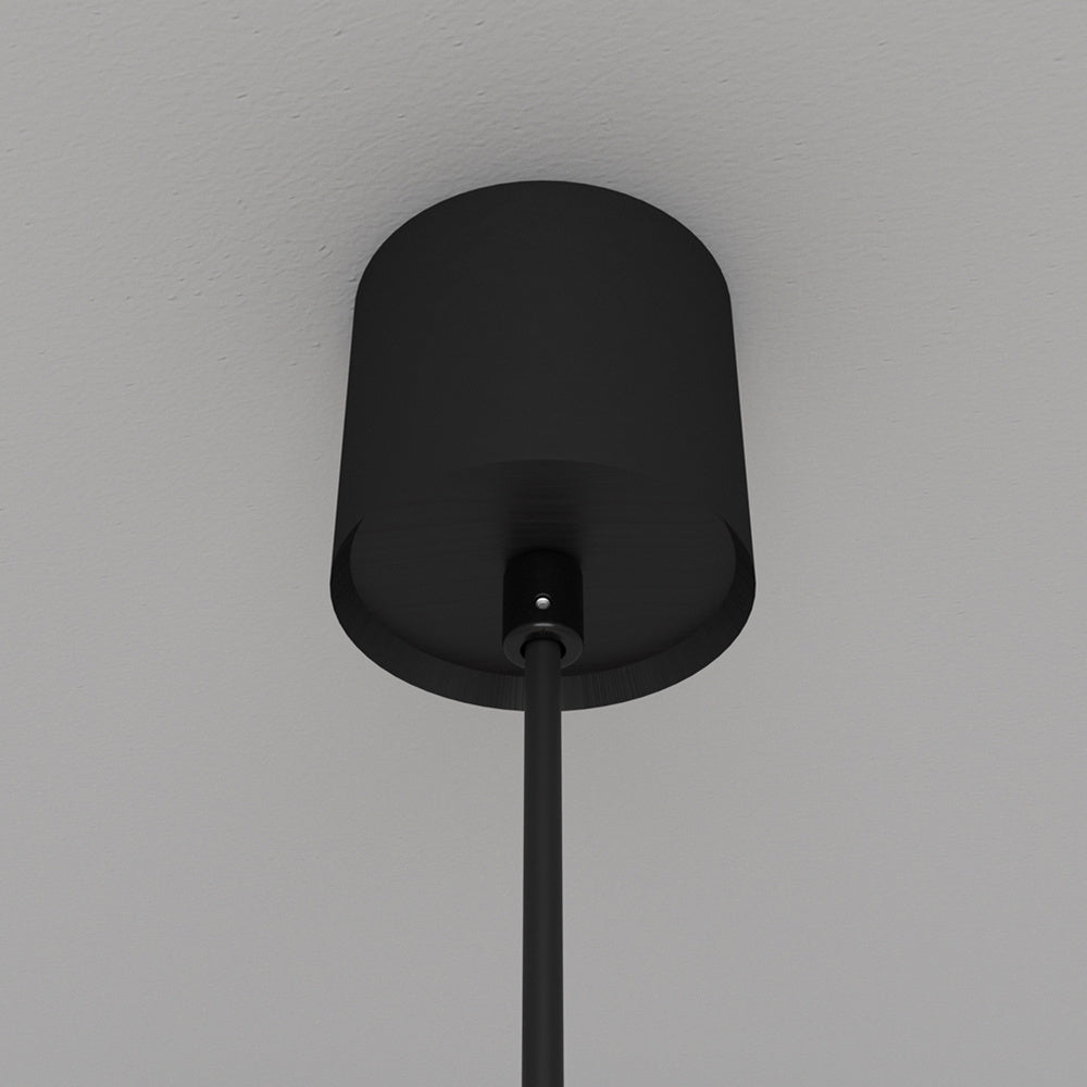 Lampadario A Sospensione Moderno Luna Alluminio Nero Luce Led Integrato 5W Calda