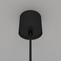 Lampadario A Sospensione Moderno Luna Alluminio Nero Luce Led Integrato 5W Calda