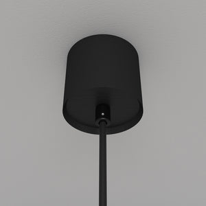 Lampadario A Sospensione Moderno Luna Alluminio Nero Luce Led Integrato 5W Calda