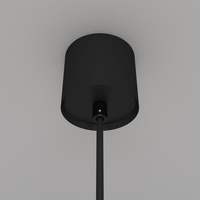 Lampadario A Sospensione Moderno Luna Alluminio Nero Luce Led Integrato 5W Calda