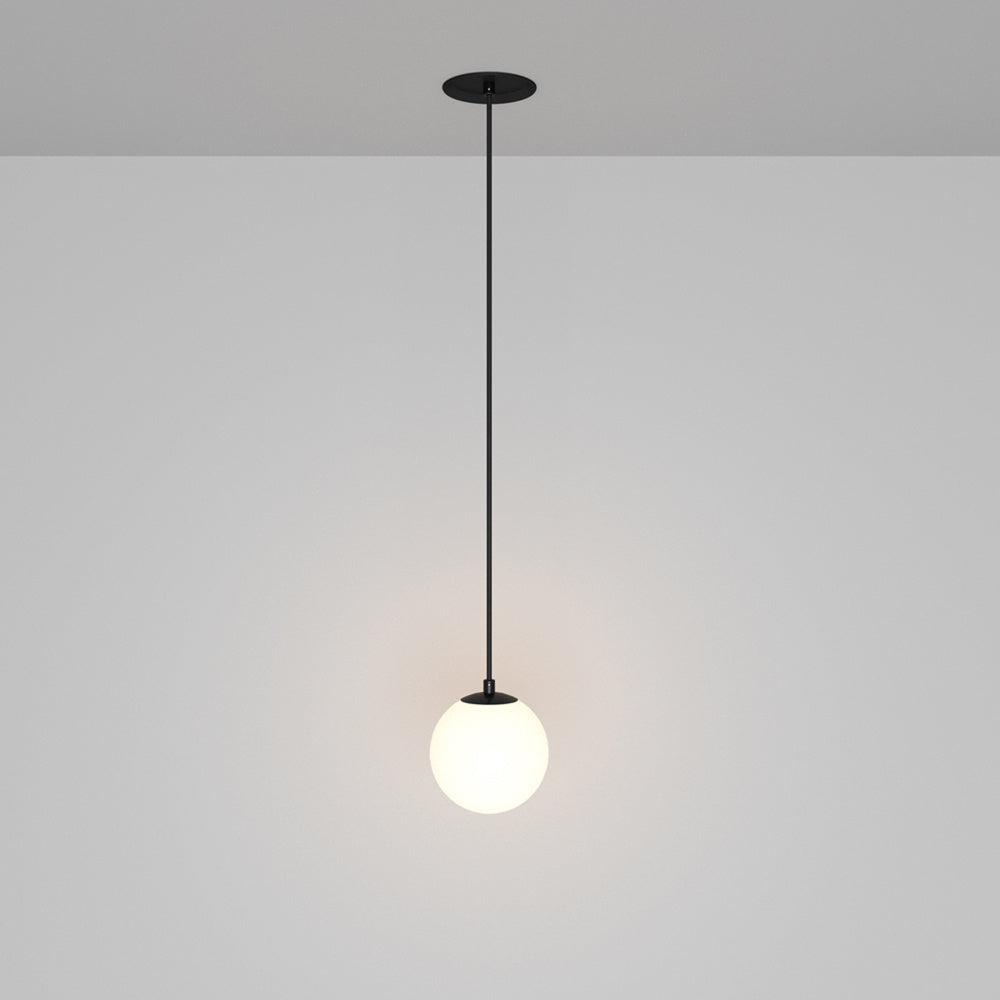 Lampadario A Sospensione Moderno Luna Alluminio Nero Luce Led Integrato 5W