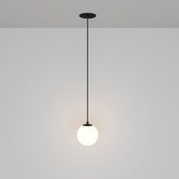 Lampadario A Sospensione Moderno Luna Alluminio Nero Luce Led Integrato 5W