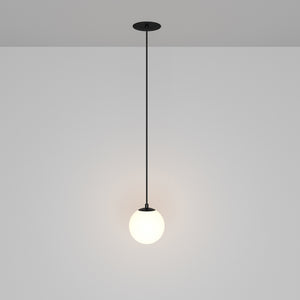 Lampadario A Sospensione Moderno Luna Alluminio Nero Luce Led Integrato 5W