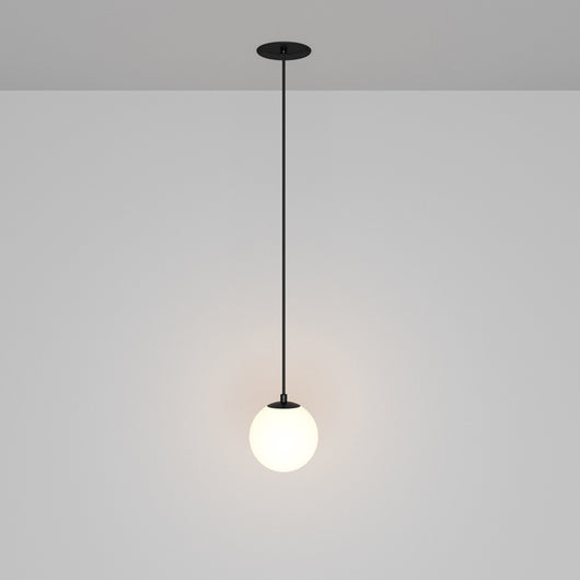 Lampadario A Sospensione Moderno Luna Alluminio Nero Luce Led Integrato 5W