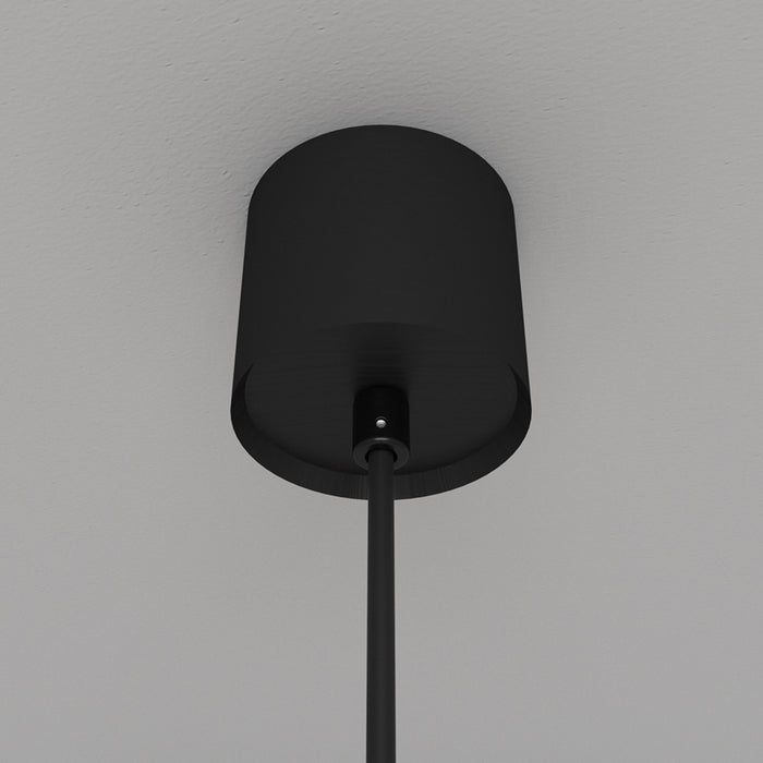 Lampadario A Sospensione Moderno Luna Alluminio Nero Led Integrato 5W Calda