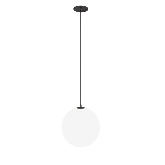 Lampadario Sospensione Moderno Luna Alluminio Nero Led Integrato 5W Calda