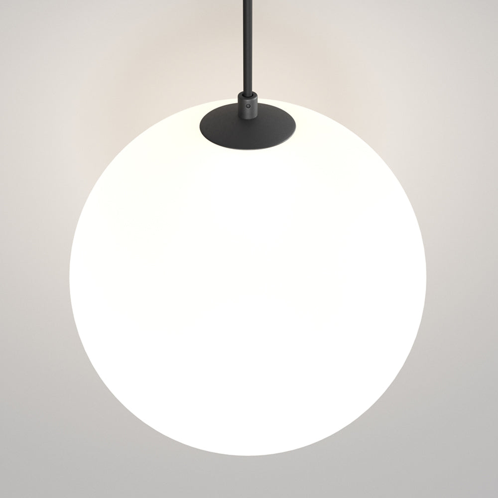 Lampadario Sospensione Moderno Luna Alluminio Nero Led Integrato 5W Calda