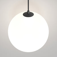 Lampadario Sospensione Moderno Luna Alluminio Nero Led Integrato 5W Calda
