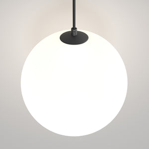 Lampadario Sospensione Moderno Luna Alluminio Nero Led Integrato 5W Calda