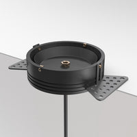 Lampadario Sospensione Moderno Luna Alluminio Nero Led Integrato 5W Calda