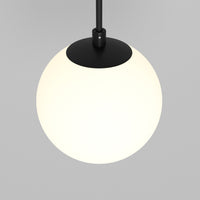 Lampadario A Sospensione Moderno Luna Alluminio Nero Led Integrato 5W Fredda