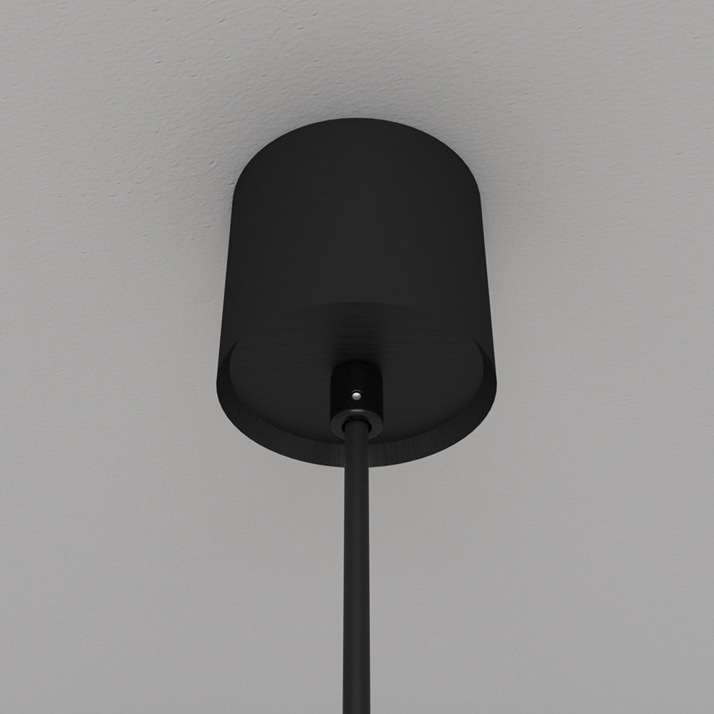 Lampadario A Sospensione Moderno Luna Alluminio Nero Led Integrato 5W Fredda