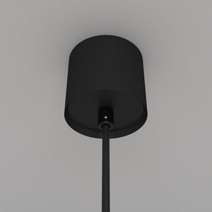 Lampadario A Sospensione Moderno Luna Alluminio Nero Led Integrato 5W Fredda