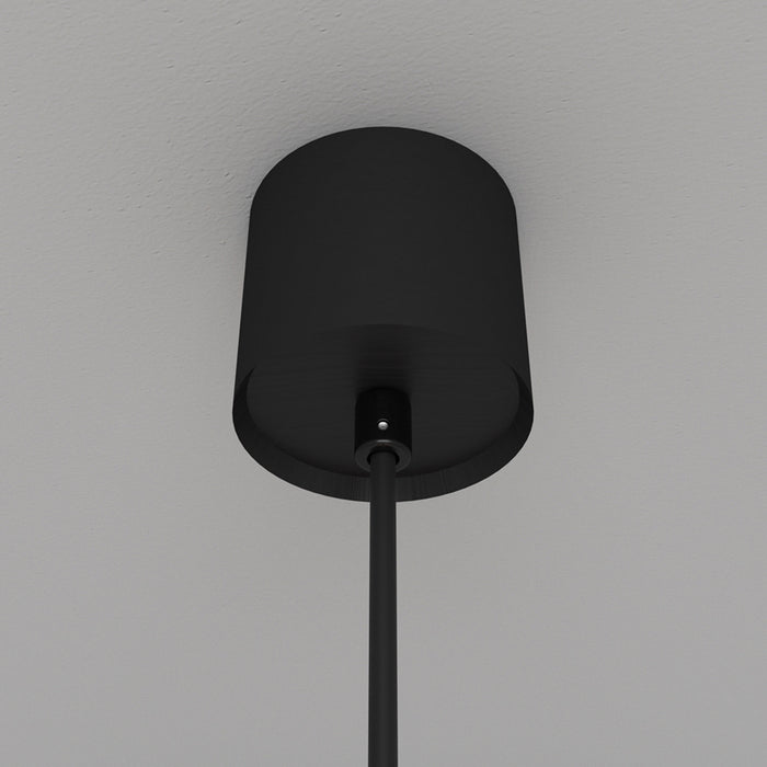 Lampadario A Sospensione Moderno Luna Alluminio Nero Led Integrato 5W Fredda