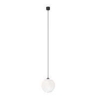 Lampadario Sospensione Moderno Luna Alluminio Nero Luce Led Integrato 5W Fredda
