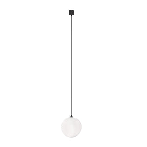 Lampadario Sospensione Moderno Luna Alluminio Nero Luce Led Integrato 5W Fredda