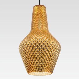 Lampadario A Sospensione Tommy Metallo Oro 1 Luce E27 Diffusore Vetro