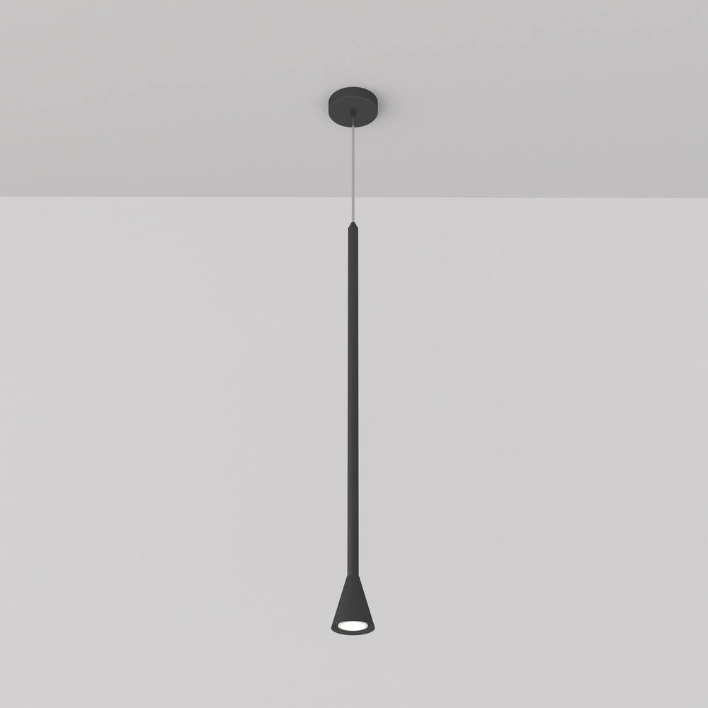 Lampadario A Sospensione Moderno Arrow Metallo Nero 1 Luce Gu10 40W