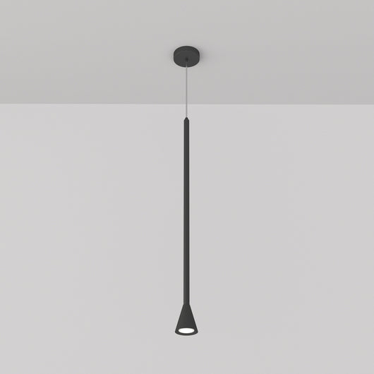 Lampadario A Sospensione Moderno Arrow Metallo Nero 1 Luce Gu10 40W