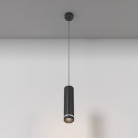 Lampadario A Sospensione Moderno Orlo Alluminio Nero Luce Led Integrato 12W
