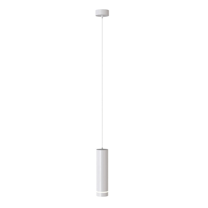 Lampadario A Sospensione Moderno Orlo Alluminio Bianco Luce Led Integrato 12W