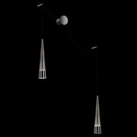 Applique Da Parete Moderno Sintesi Metallo Cromo Vetro 2 Luci Led 24W