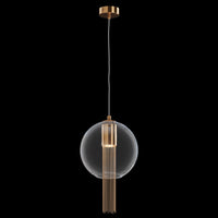 Sospensione Contemporanea Flusso Grande In Metallo Bronzo 1 Luce