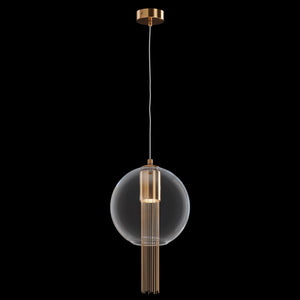 Sospensione Contemporanea Flusso Grande In Metallo Bronzo 1 Luce