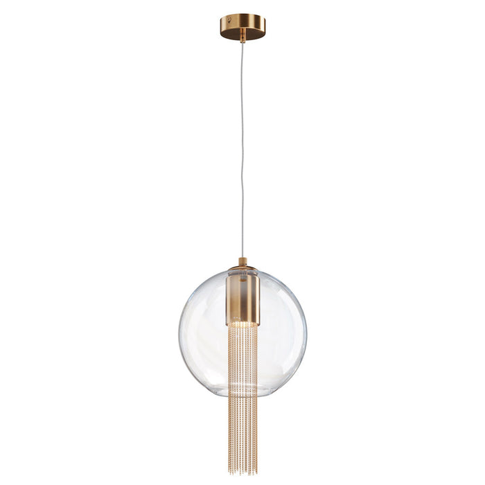 Sospensione Contemporanea Flusso Grande In Metallo Bronzo 1 Luce