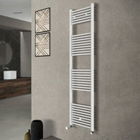 Termoarredo bianco per bagno in acciaio calorifero termosifone scaldasalviette *** misure h1500xl600xi550 30 tubi, pe...