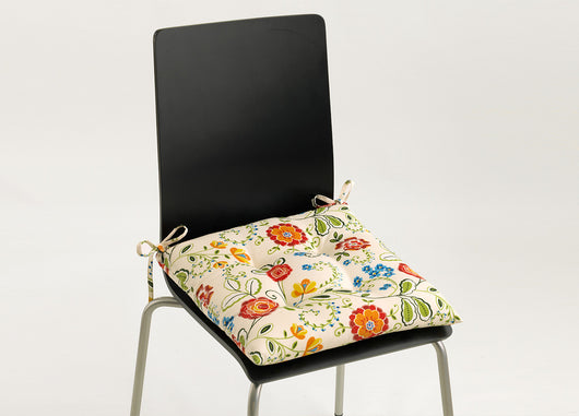 Set Cuscini Coprisedia Imbottiti Sfoderabili Modello Garden Made In Italy - Morbidone - Panna