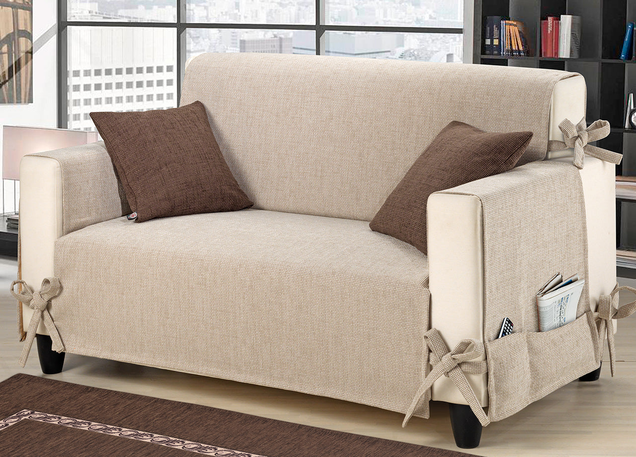 Copridivano Disegno Intreccio - 3 Posti - Blu