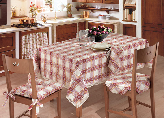 Set Cuscini Coprisedia Imbottiti Sfoderabili Modello Dama Made In Italy - Morbidone 4Pz - Rosso