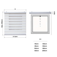 Tenda a Rullo giorno / notte Premium Con Finiture premium Bianco 180x250 cm