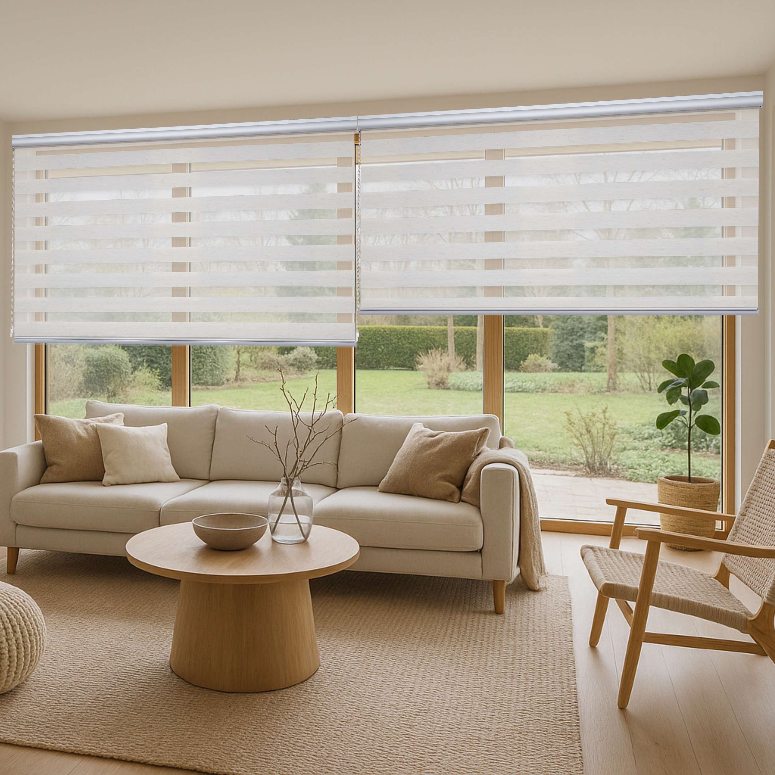 Tenda a Rullo giorno / notte Premium Con Finiture premium Lino 140x250 cm