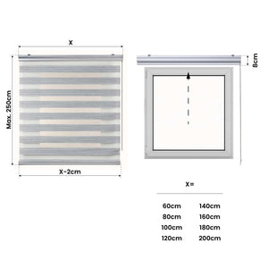Tenda a Rullo giorno / notte Premium Con Finiture premium Grigio 180x250 cm