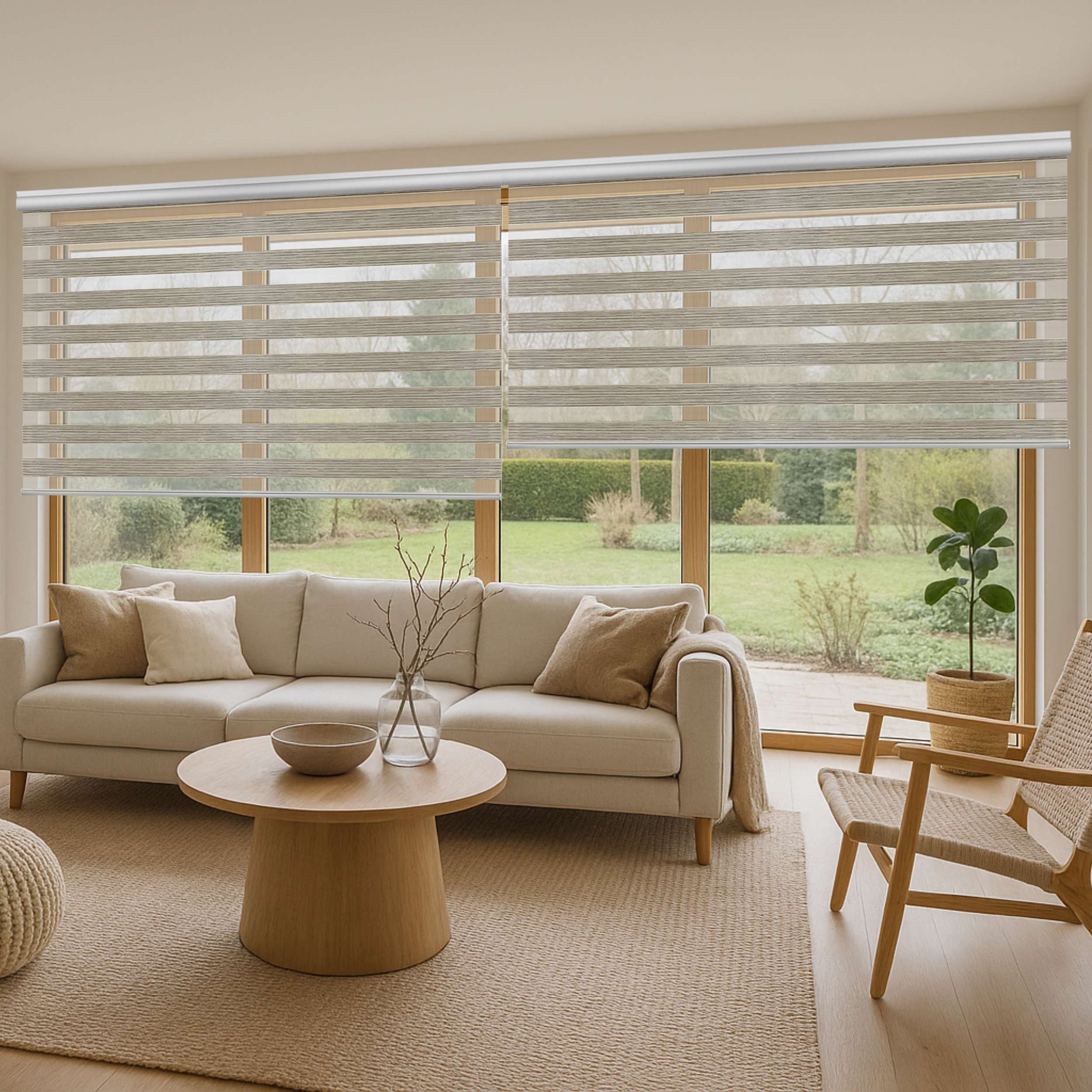 Tenda a Rullo giorno / notte Premium Con Finiture premium Beige 160x250 cm