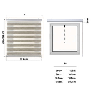 Tenda a Rullo giorno / notte Premium Con Finiture premium Beige 180x250 cm
