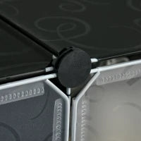 Mobile Scarpiera Modulare Salvaspazio, 12 Cubi 45x35x16 cm in Acciaio e PP, Nero e Bianco