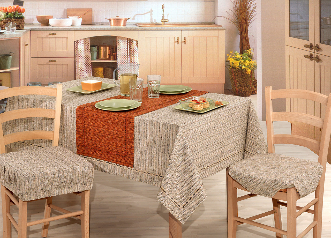 Set Cuscini Coprisedia Imbottiti Sfoderabili Modello Melange Made In Italy - Aletta 6Pz - Beige