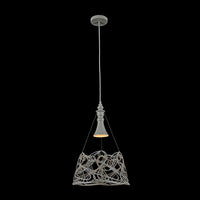 Lampada A Sospensione Moderno Elva 1 Luce E27 60W Metallo Grigio Ip20