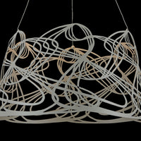 Lampada A Sospensione Moderno Elva 1 Luce E27 60W Metallo Grigio Ip20