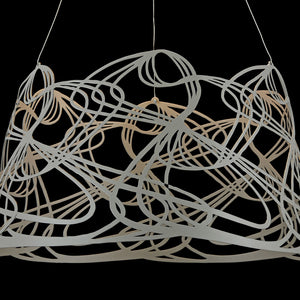 Lampada A Sospensione Moderno Elva 1 Luce E27 60W Metallo Grigio Ip20