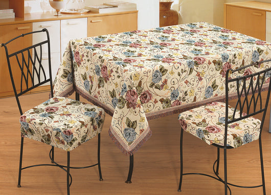 Copritavolo Salotto/Cucina Gobelin Lavorazione Jacquard Modello Aurora - Rotondo 180 - Dis. H