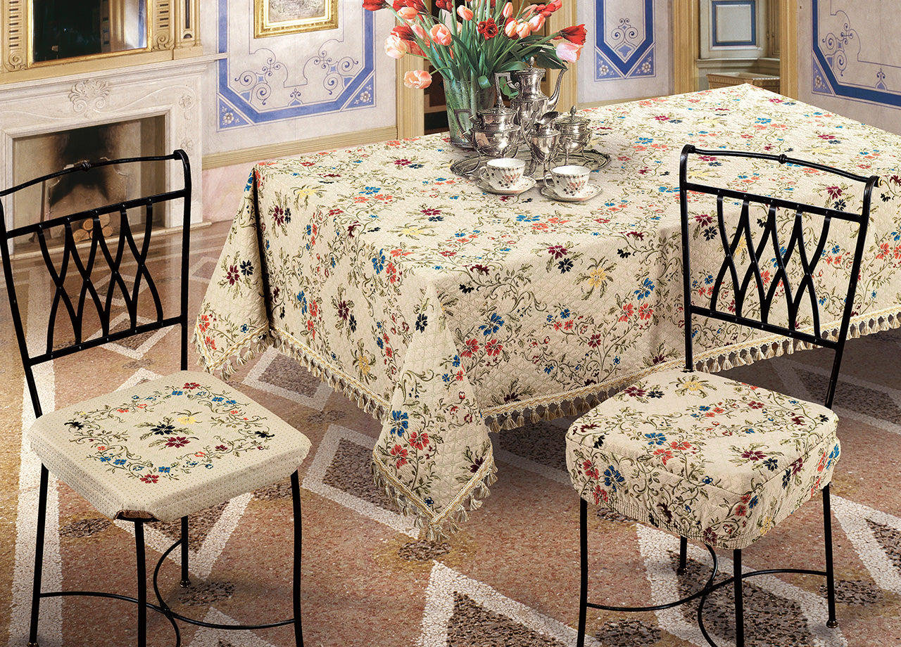 Set Cuscini Coprisedia Imbottiti Sfoderabili Modello Chanell Made In Italy - Fascia Quadrata 4Pz - Chanell