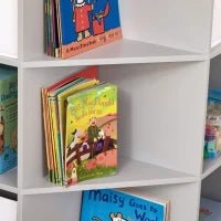 Scaffale per Bambini a 3 Cassetti in Tessuto non Tessuto e MDF, Grigio