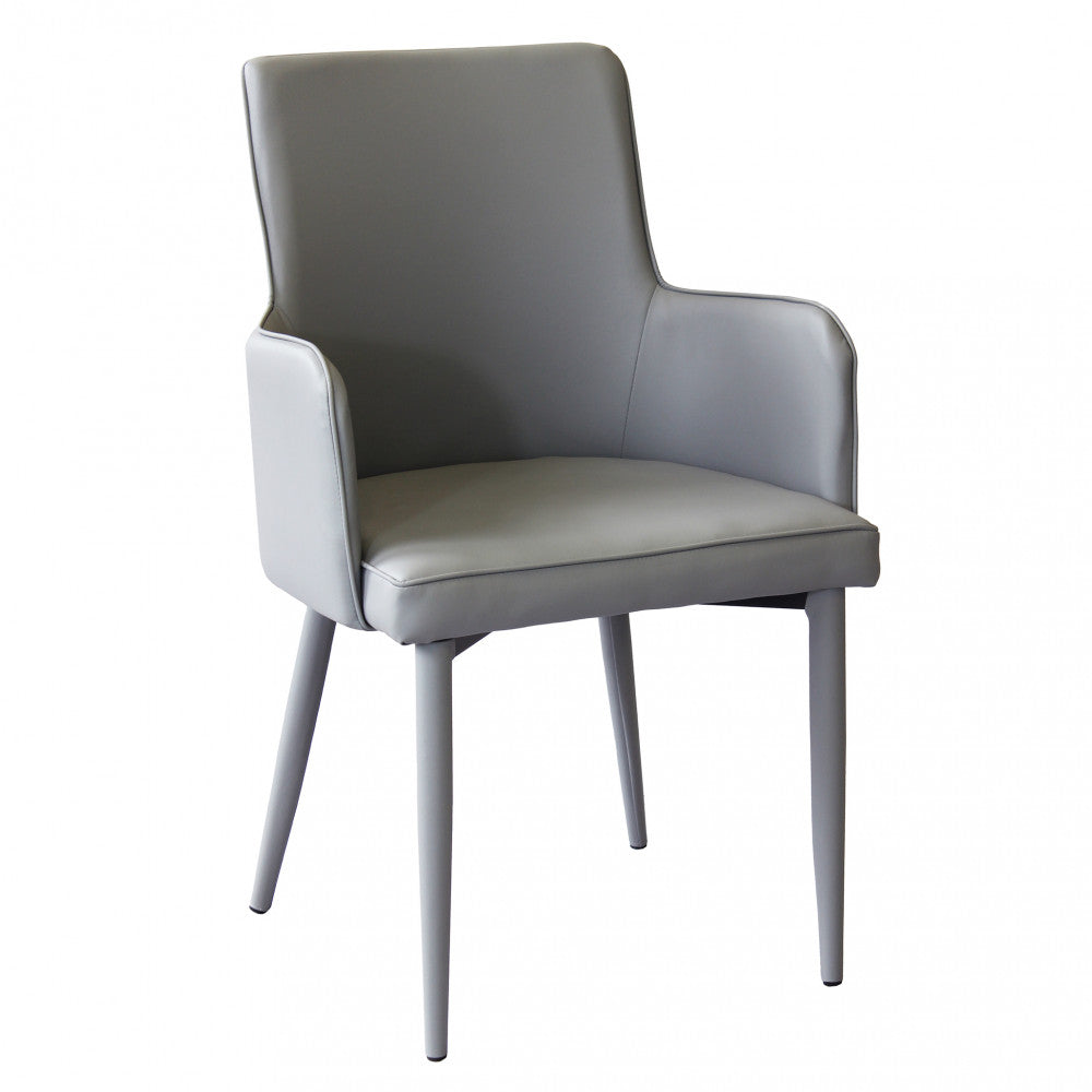 POLTRONA ECOPELLE GRIGIO CHIARO CAMILLE