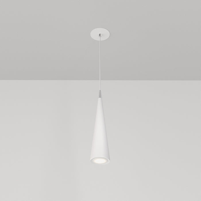 Lampadario A Sospensione Moderno Nevill Metallo Bianco 1 Luce Gu10 40W