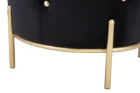 Pouf Diamond Glam Nero cm Ø 45X40