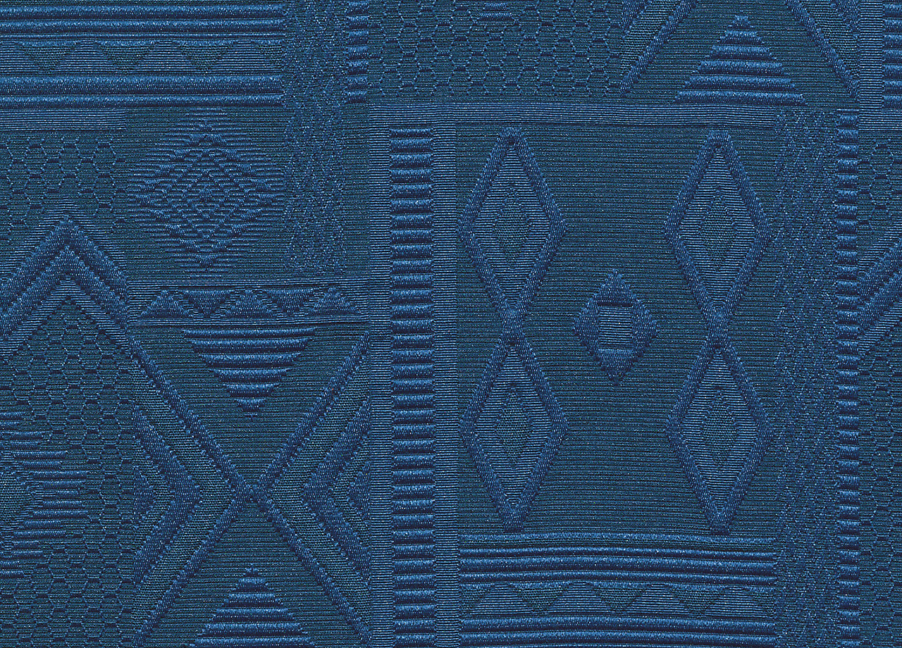 Set Cuscini Coprisedia Imbottiti Sfoderabili Modello Mexico Made In Italy - Fascia Quadrata 4Pz - Blu
